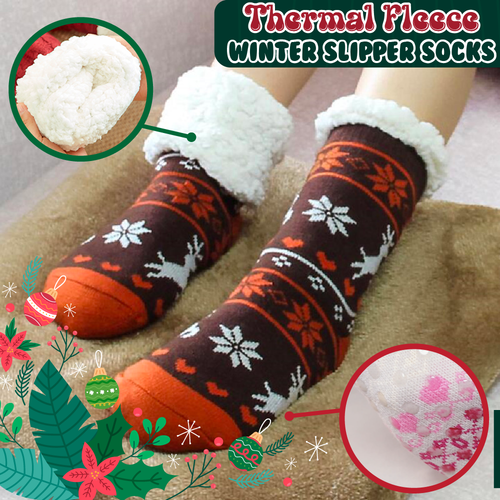 Thermal Fleece Winter Slipper Socks