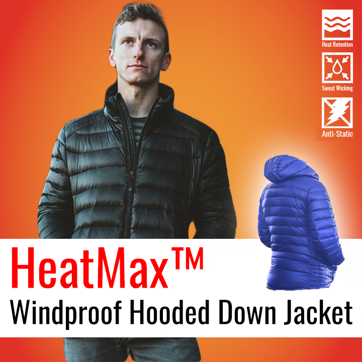 HeatMax™ Windproof Hooded Down Jacket