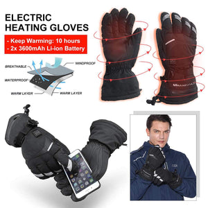 Smart Control Rechargeable Hand Warmer Winter Ski Heated Gloves