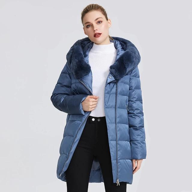 Women's Warm Jacket with Stand-Up Collar