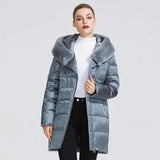 Women's Warm Jacket with Stand-Up Collar