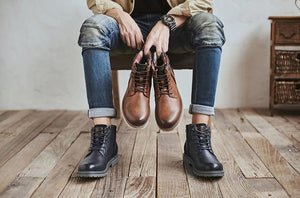 Classic Outdoor Leather Lace-up Men's Boots