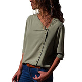 Women Chiffon Top Long Sleeves