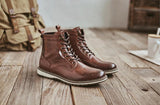 Lace-up Ankle Leather Boots