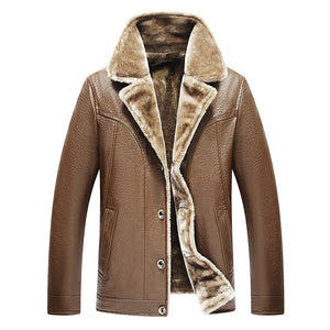 Men's Winter Suede Leather Jacket