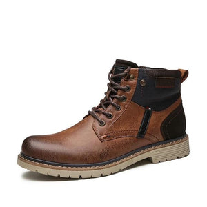 Classic Outdoor Leather Lace-up Men's Boots