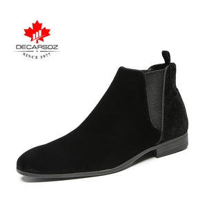 Men Chelsea Boots Men Ankle Botas hombre Fashion Shoes Man Autumn Brand Suede Casual Men's Boots Male Black Comfy Basic Boots