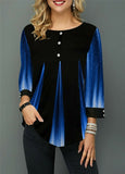 Women's Button Tunic Loose Top Long Sleeve