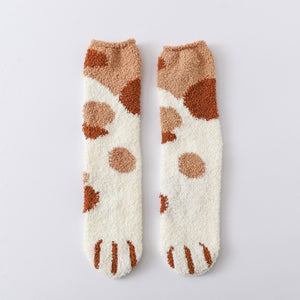 Warm Cat Paw Socks For Girls