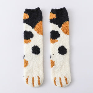 Warm Cat Paw Socks For Girls