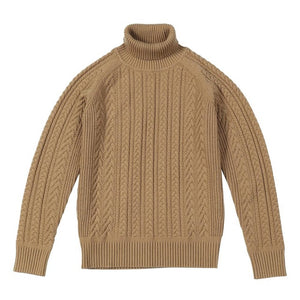 Cable-Knit Turtleneck Sweater