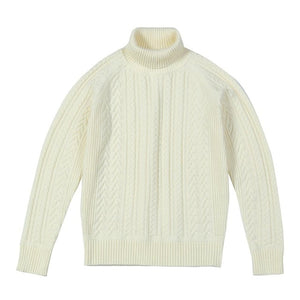 Cable-Knit Turtleneck Sweater