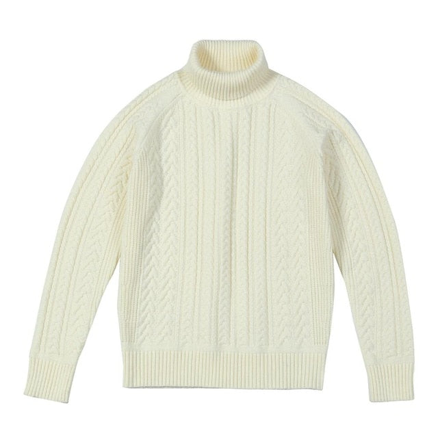 Cable-Knit Turtleneck Sweater