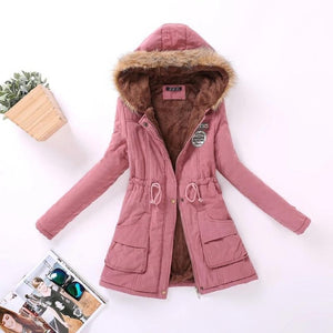 Winter Cotton Padded Overcoat Women