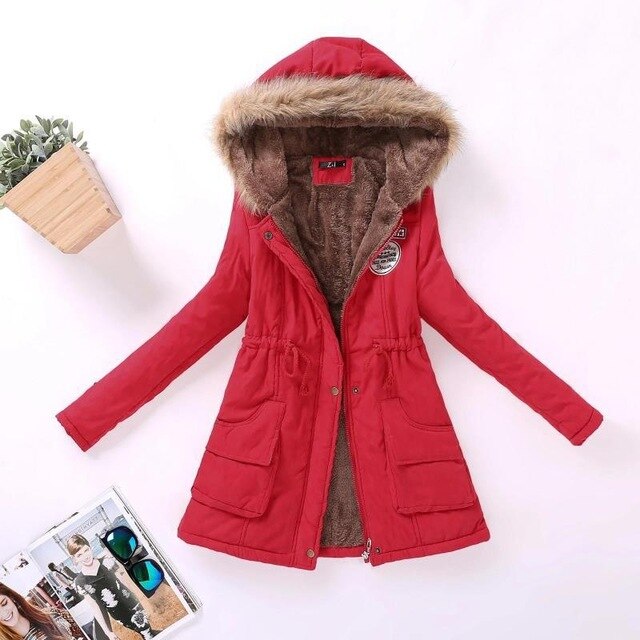 Winter Cotton Padded Overcoat Women