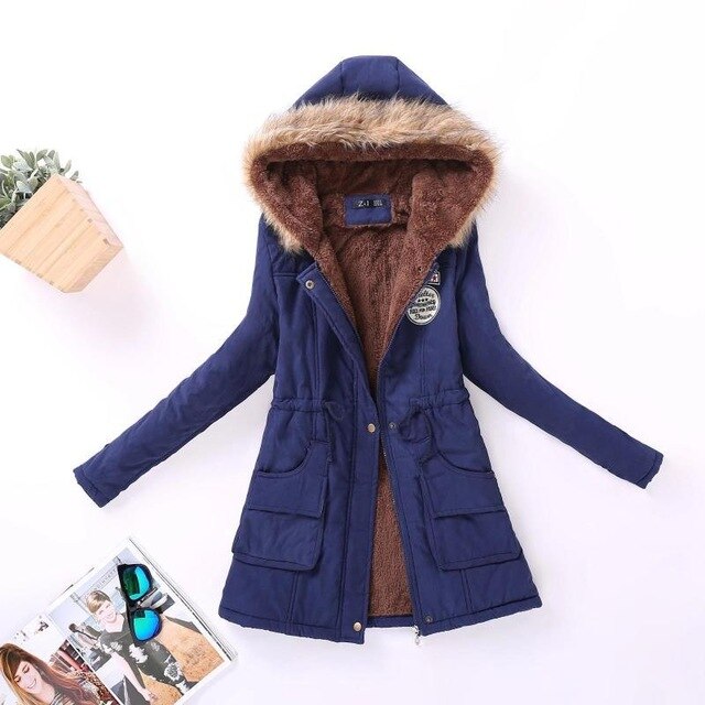 Winter Cotton Padded Overcoat Women