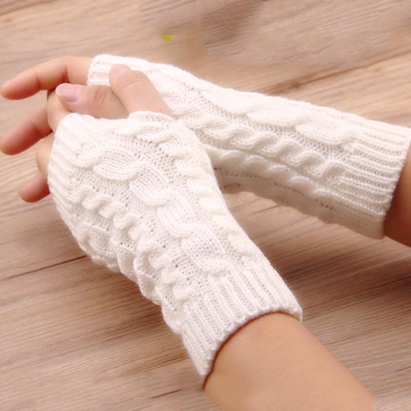 Women Finger less Hand Warmer Winter Gloves