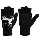 Women Dual Use Half-finger and  Flip Top Warm Gloves