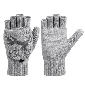 Women Dual Use Half-finger and  Flip Top Warm Gloves