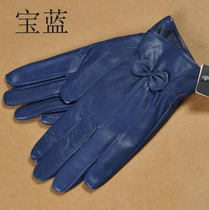 Women's Windproof Warm Sheepskin Gloves