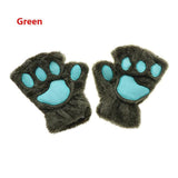 Winter Warm  Fluffy Bear Cat Plush Paw Cosplay