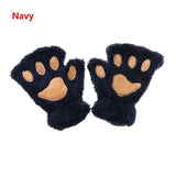 Winter Warm  Fluffy Bear Cat Plush Paw Cosplay