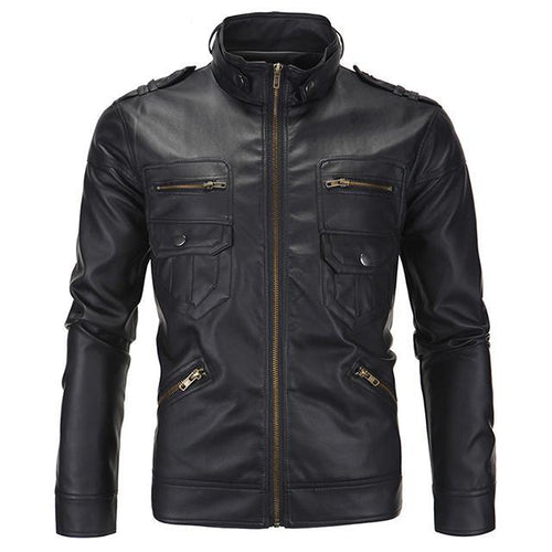 Men's Casual Leather & Suede Jacket