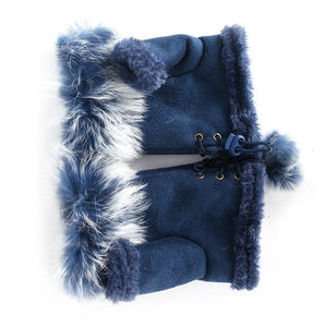 Women's Faux Rabbit Fur Hand Wrist Warmer