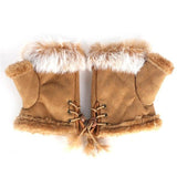 Women's Faux Rabbit Fur Hand Wrist Warmer