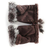 Women's Faux Rabbit Fur Hand Wrist Warmer