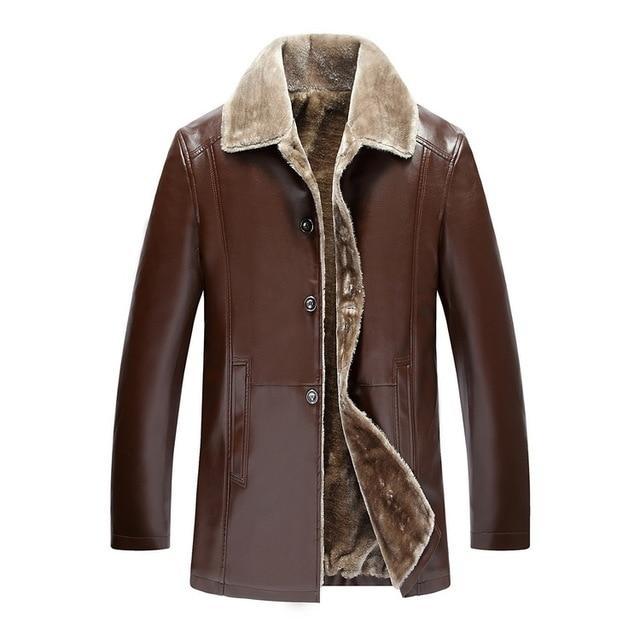 Men's Winter Fur Leather Jacket