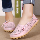 Women Leather Slip-On Loafers Shoes