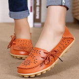 Women Leather Slip-On Loafers Shoes