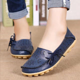 Women Leather Slip-On Loafers Shoes