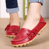 Women Leather Slip-On Loafers Shoes