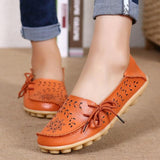 Women Leather Slip-On Loafers Shoes