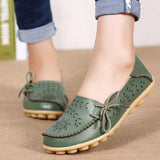 Women Leather Slip-On Loafers Shoes