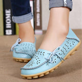 Women Leather Slip-On Loafers Shoes