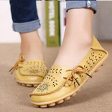 Women Leather Slip-On Loafers Shoes