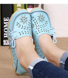 Women Leather Slip-On Loafers Shoes