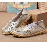 Women Leather Slip-On Loafers Shoes