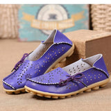 Women Leather Slip-On Loafers Shoes