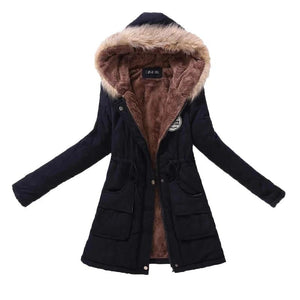 Winter Cotton Padded Overcoat Women