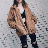 Elegant Teddy Bear Fleece Faux Fur Women's Jacket