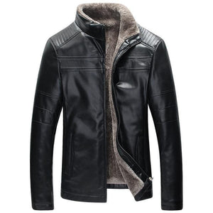 Men's Fur Lined Leather Jacket