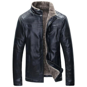 Men's Fur Lined Leather Jacket