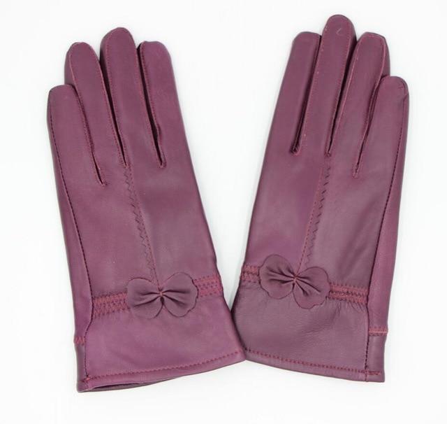 Women's Windproof Warm Sheepskin Gloves