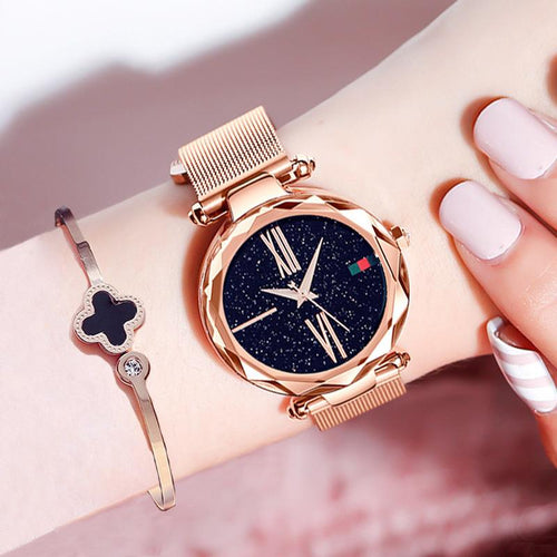 Women Luxury Rose Gold Wristwatch