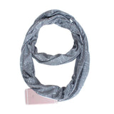 Infinity Scarf With Pocket Anti Theft Convertible Multi-Way Zipper