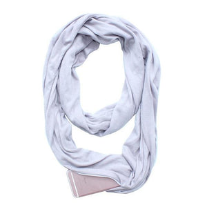 Infinity Scarf With Pocket Anti Theft Convertible Multi-Way Zipper